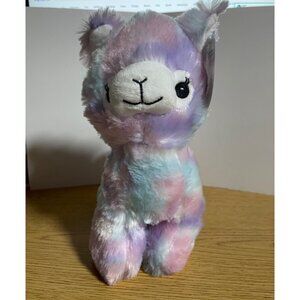 Pastel Tie Dye Plush Alpaca Toy By A&A Global Industries 7 Inch Stuffed Animal